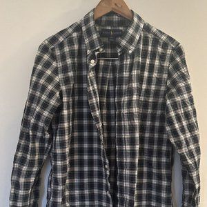 Ralph Lauren Button Down Shirt Men Checkered Long Sleeve Multicolor